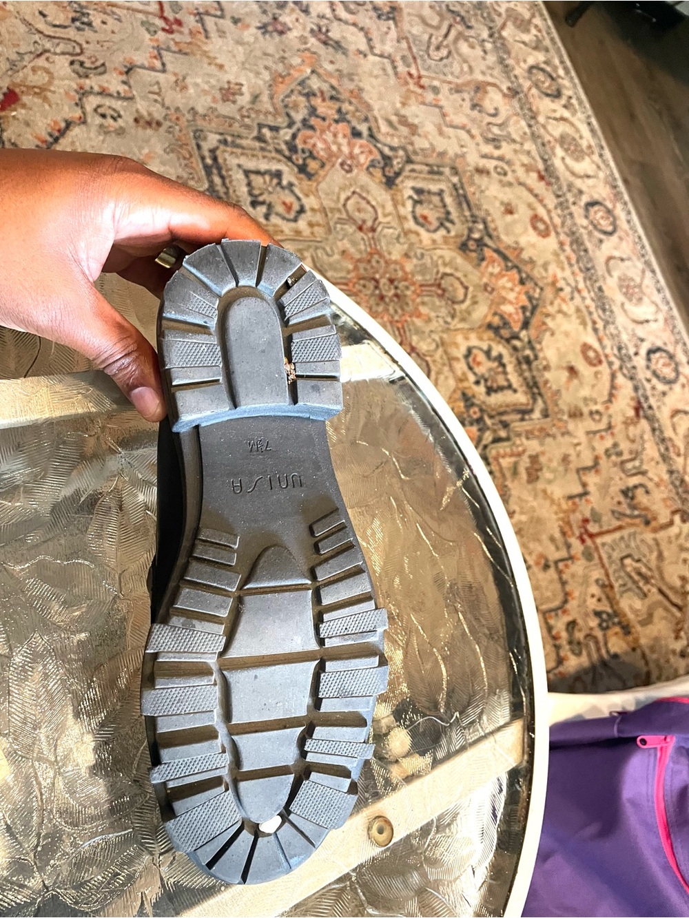 Women’s Rugged Black Penny Loafers - Picture 5 of 6